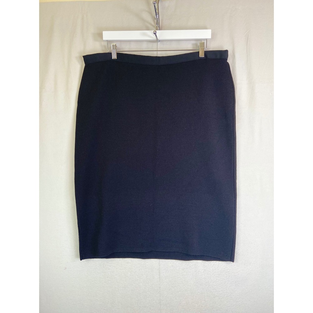 Rachel Rachel Roy Black Knit Pencil Skirt Plus Size 2X Professional Career